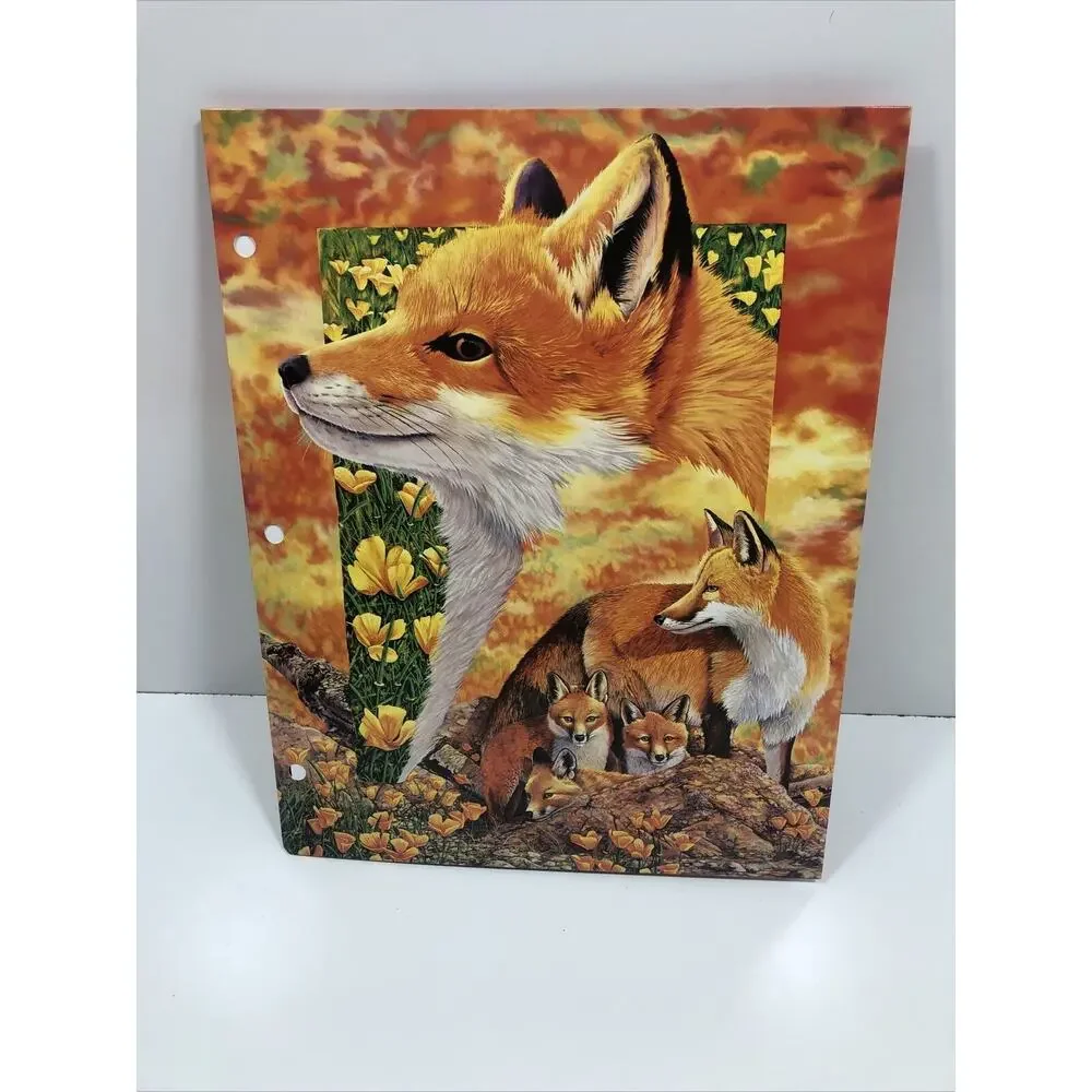 1996 Wild Animals Folder And 6 Posters USA Red‎ Fox Owl Windows To The Wild